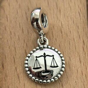 Pandora Law Justice Freedom Charm Pendant, S925 Silver Bracelets